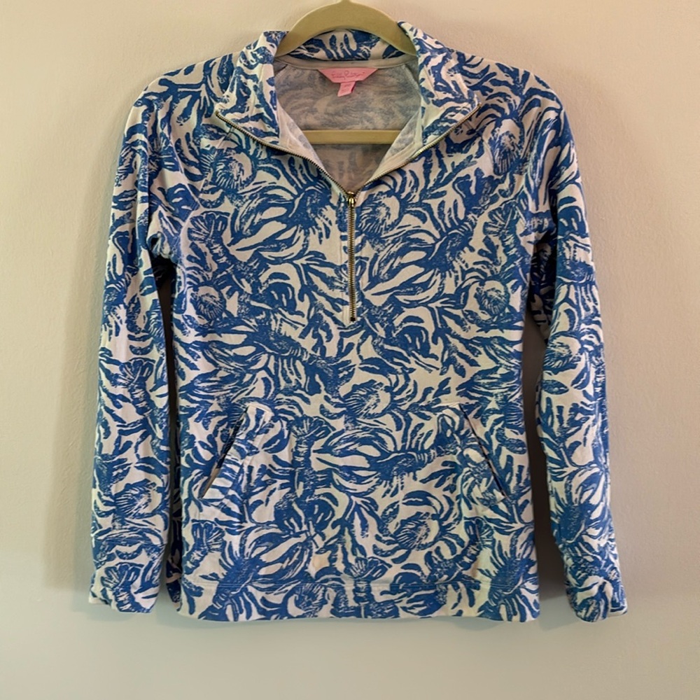 Lilly Pulitzer UPF 50+ Skipper Popover in On A Roll XXS